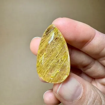 Rutilovaný Křišťál kapka malý leštěný minerál