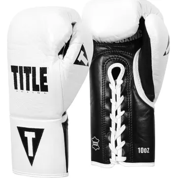Boxerské rukavice Zápasové rukavice TITLE Boxing Pro Fight - bílé