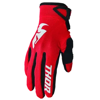 Moto rukavice a Dětské motokrosové rukavice THOR SECTOR černá/červená/bílá velikost S