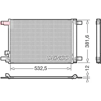 Výparník klimatizace Kondenzátor, klimatizace DENSO DCN02048