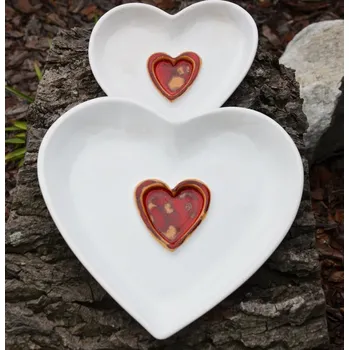 Keramická miska ve tvaru srdce Velikost: 26x26 cm