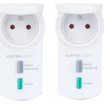 EXTOL LIGHT Zásuvka dálkově ovládaná, venkovní IP44, rozšiřující sada, dosah 30m - 2 ks