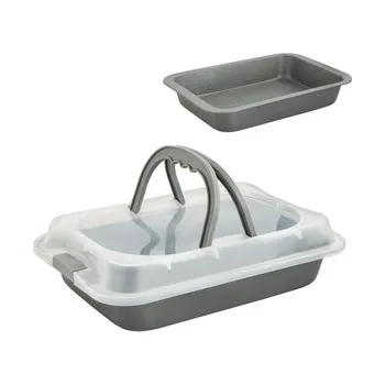 Nádoba na pečení Forma na dort s plast.víkem 36,3x24,5xh5,5cm