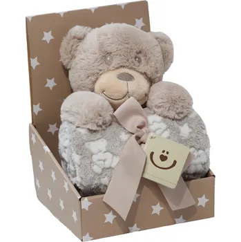 Dětská deka Deka dětská + hračka medvídek Bobobaby dárková sada