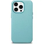 iCarer Litchi Premium Leather Case skórzane etui iPhone 14 Pro magnetyczne z MagSafe zielony (WMI14220710-GN)
