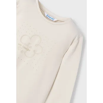 Dívčí oblečení Mayoral DÍVČÍ TRIKO DLOUHÝ RUKÁV Mayoral 4004 smetanové barva: béžová, Rozměr: 134