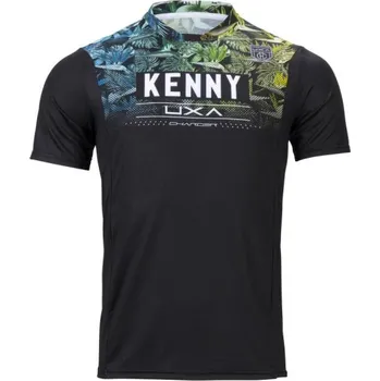 cyklistický dres KENNY Cyklistický dres s krátkým rukávem - CHARGER - černá/vícebarevná