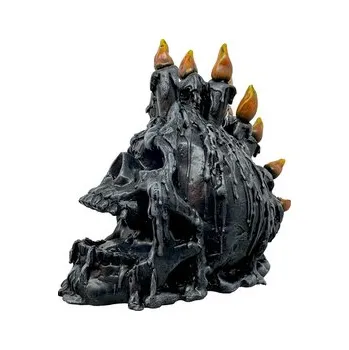 Dekorace - Lebka s voskovou svíčkou