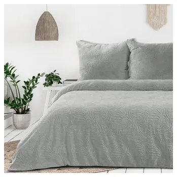 Povlečení Flanelové povlečení FLANELO šedá 1x 220x200 cm, 2x povlak 70x80 cm MyBestHome