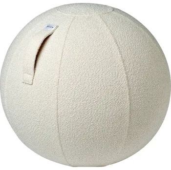 Sedací pytel Bílý bouclé sedací / gymnastický míč VLUV DIVA Ø 65 cm