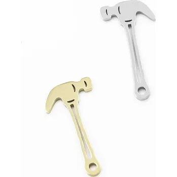 Materiál na výrobu šperku Přívěsek leštěné kladivo 28mm - 1Ks - Nerez RL