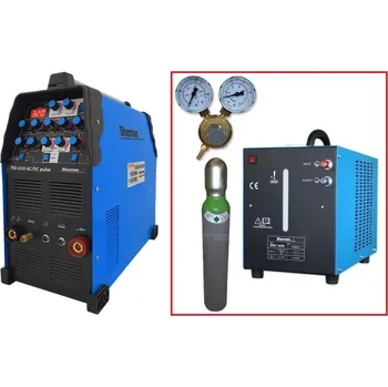 Svářečka Sherman Svářecí Invertor TIG 320 AC/DC Pulse + CHLAZENÍ WRC 300B + Ventil + plná Argon láhev