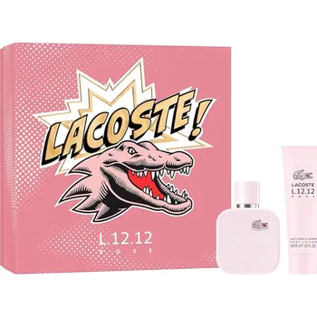 Dámský parfém Lacoste Lacoste Eau de Lacoste L.12.12 Pour Elle Rose SET: Parfumovaná voda 50ml + Tělové mléko 50ml Pre ženy Parfémovaná voda