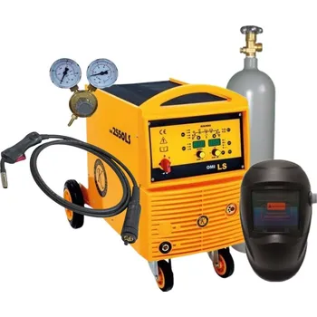 Svářečka Omicron OMI 2550LS SYNERGIE 4kladka + Hořák + Ventil + Kukla + plná Láhev CO2