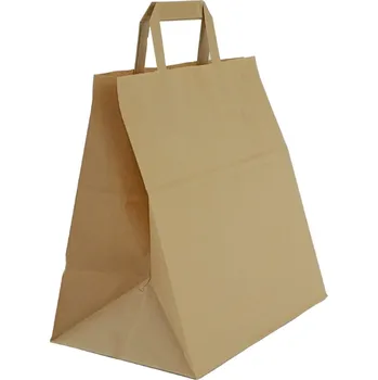 Obal na kolo Toppapír Papírová taška s plochým uchem kraft 260/165/265mm 50ks