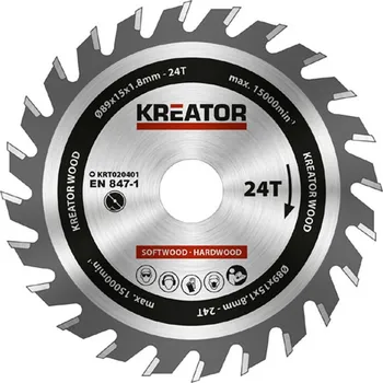 Pilový kotouč KREATOR KRT020401 89 x 15 x 1,8 mm 24 zubů