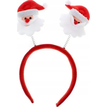 VÁNOČNÍ ČELENKA NA HLAVU MIKULÁŠSKÁ PLST ČERVENÁ