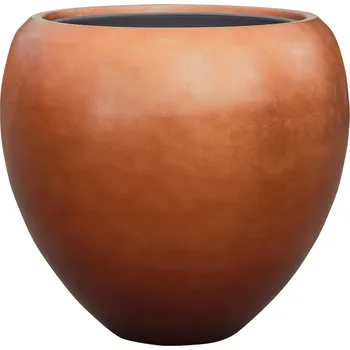 Květináč Baq Metallic Silver leaf Couple Matt Copper s vložkou Ø 50 cm / V 45 cm