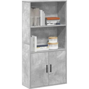 Nábytek vidaXL Knihovna 60x24x120 kompozitní dřevo [860422] Barva: Betonová šedá