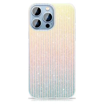 Telefonní příslušenství Kingxbar Travel Series luksusowe eleganckie etui na iPhone 13 Pro niebiesko-pomarańczowy (Clouds)