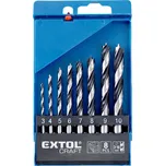 EXTOL CRAFT Vrtáky do dřeva,∅ 3-4 -5-6-7-8-9-10mm, leštěné - 8ks