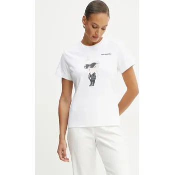 Pánské tričko Bavlněné tričko Karl Lagerfeld IKON AQUARELLE A1W17130 bílá 00X, vel. L