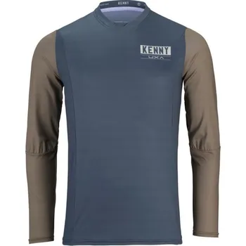 cyklistický dres KENNY Cyklistický dres s dlouhým rukávem letní - CHARGER 24 - hnědá/šedá S