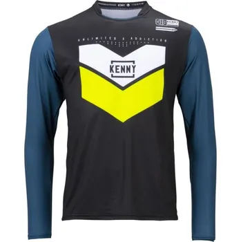 cyklistický dres KENNY Cyklistický dres s dlouhým rukávem letní - PROLIGHT - žlutá/modrá S