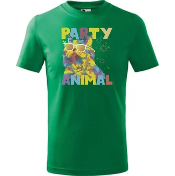 Chlapecké tričko DOBRÝ TRIKO Dětské tričko s potiskem Party animal Velikost: 158/12 let, Barva: Středně zelená