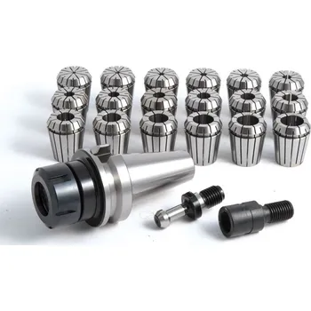 Příslušenství k frézce OPTIMUM Sada upínače SK50/DIN2080/ER32 a kleštin 2-20 mm (18 ks)