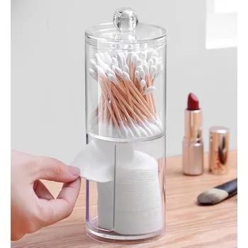 Zásobník na papírové ručníky Akrylový zásobník na vatové tampónky s víčkem - kombinovaný