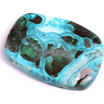 Korálek Kabošon Malachite Chrysocolla č.295 (38x29x5mm)