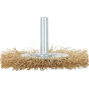 Příslušenství k brusce GEKO Drátěný kartáčový kotouč. mosazný 60mm se stopkou (100)