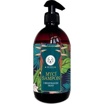 Antiparazitikum pro psa Mycí šampon pro psy MAYA 500 ml. (Díky použitým přírodním složkám vzácných esenciálních olejů působí preventivně proti vytváření příznivých podmínek pro uhnízdění nežádoucího hmyzu a jeho rozmnožování.)