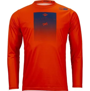 cyklistický dres KENNY Cyklistický dres s dlouhým rukávem letní - FACTORY - oranžová/modrá L