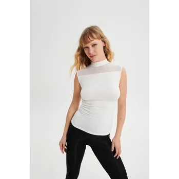 Dámské tričko Vamp - Dámské tričko bez rukávů 19822 - Vamp cream XXL