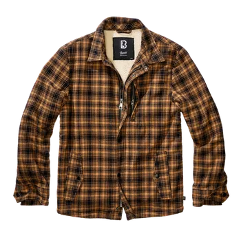 Pánská casual bunda Brandit pánská bunda Sherpa, camel-černá - XXL