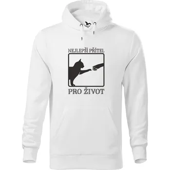 Pánská mikina DOBRÝ TRIKO Pánská mikina s potiskem Nejlepší přítel Velikost pánské mikiny: L, Barva: Bílá