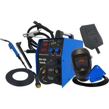 Svářečka Sherman MIG 200 Speedy + hořák + kabely + magnet + kukla KWX3
