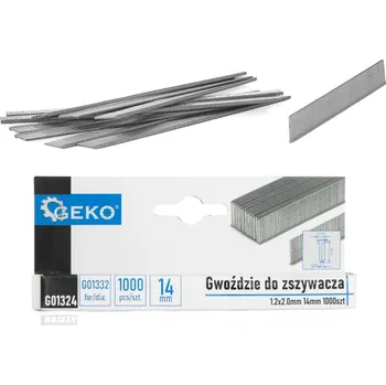 Spojovací materiál GEKO Sešívací hřebíky 1,2x2,0mm 14mm 1000ks. (200)