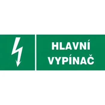 Značení Hlavní vypínač (samolepka 148x52 mm)
