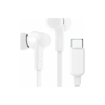 Sluchátka Belkin Rockstar InEar Headphones cable, USB-C, weiß G3H0002hqWHV2