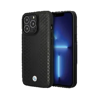 Mobilní telefon BMW Leather Diamond Pattern - pouzdro pro iPhone 14 Pro (černé)