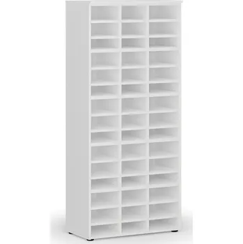 B2B Partner Třídicí regál PRIMO WHITE, 800 x 420 x 1781 mm, 45 přihrádek, bílý