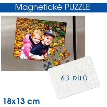 Žertovný předmět Puzzle magnetické A5 18x13 cm 63 dílů