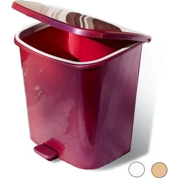 Odpadkový koš Koš pedál 10L bílá, růžová