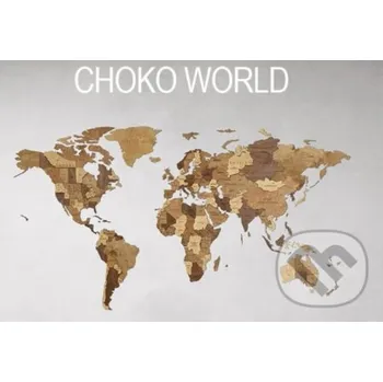 Puzzle Svetová mapa Choco World (veľkosť S) - ECO WOOD ART ECO WOOD ART