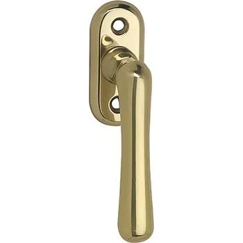 Okenní klika GRUNDMANN okenní klika ELEGANT 504H - viditelné šrouby, 7x35, mosaz leštěná