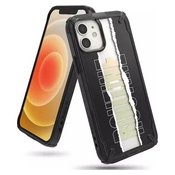 Pouzdro na mobilní telefon Ringke Fusion X Design pouzdro obrněný kryt s rámečkem pro iPhone 12 mini černý (Routine) (XDAP0020)