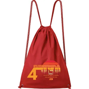 DOBRÝ TRIKO Bavlněný batoh 40 let myslivost Barva: Červená